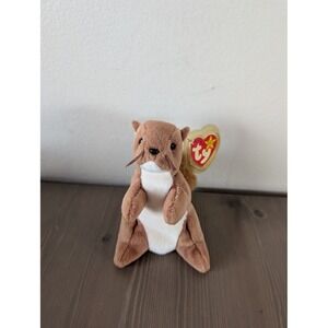Ty Beanie Babies Nuts the Squirrel Vintage Plush Forest Woodland Kid Toy Sensory